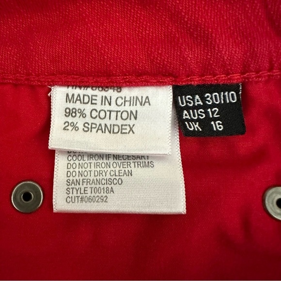 Tru Luxe Womens Red Jeans Sz 30/10 - Picture 10 of 10